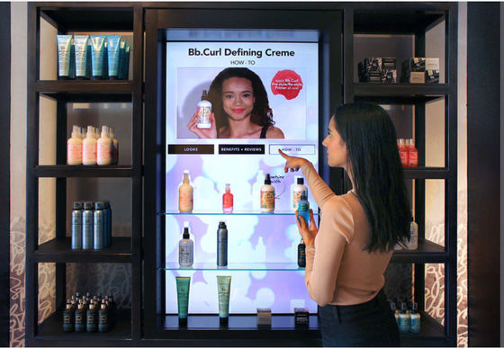 Ботинки/цвет черноты экрана ЛКД стены интерактивного видео сумок для высокой эффективности магазина